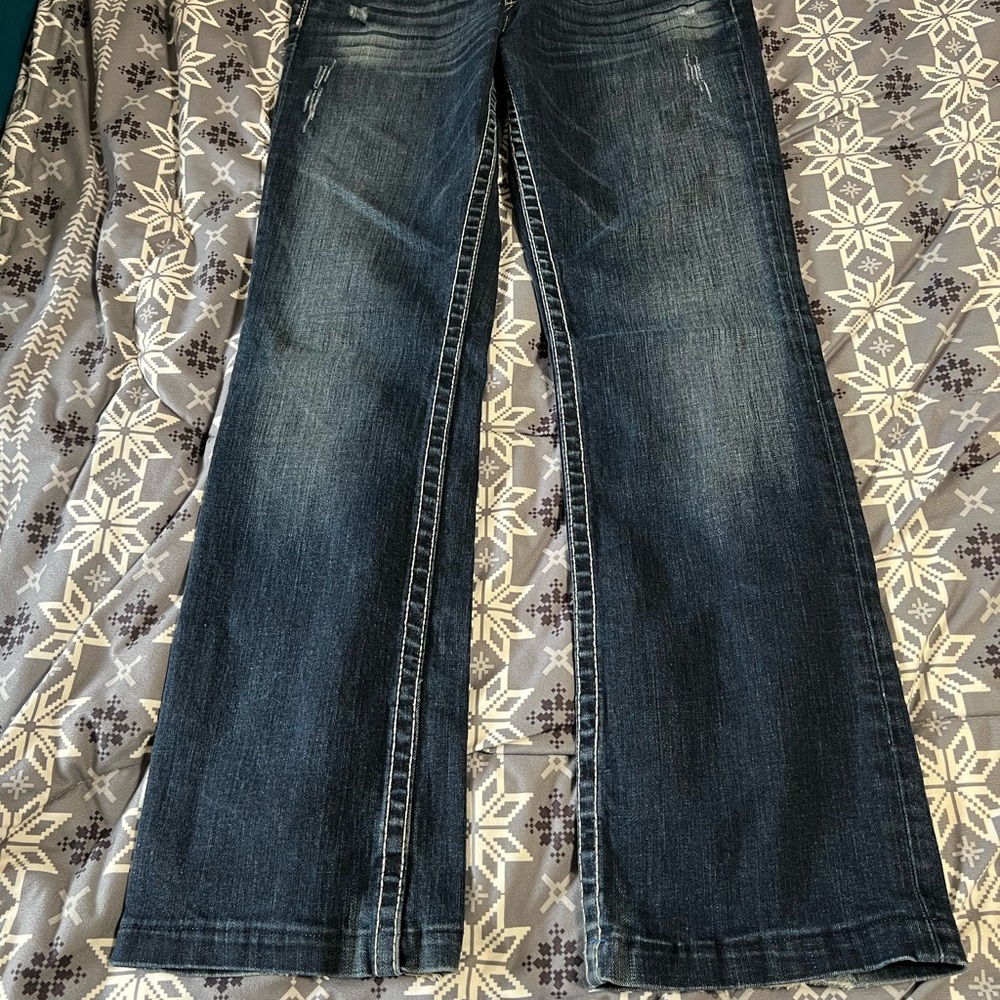 Big Star Dark Blue Boot Cut Jeans length has been modified